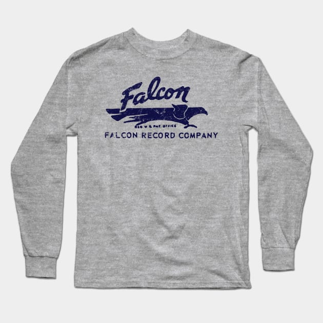 Falcon Record Company Long Sleeve T-Shirt by MindsparkCreative